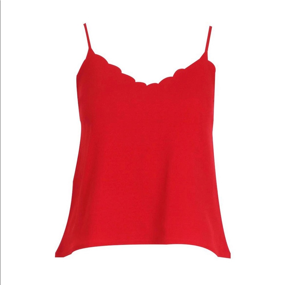 Scalloped edge camisole